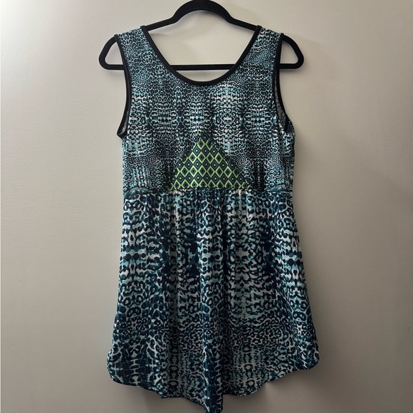 ECI Vibrant Patterned Top with Blue and Green Accents - Picture 3 of 4